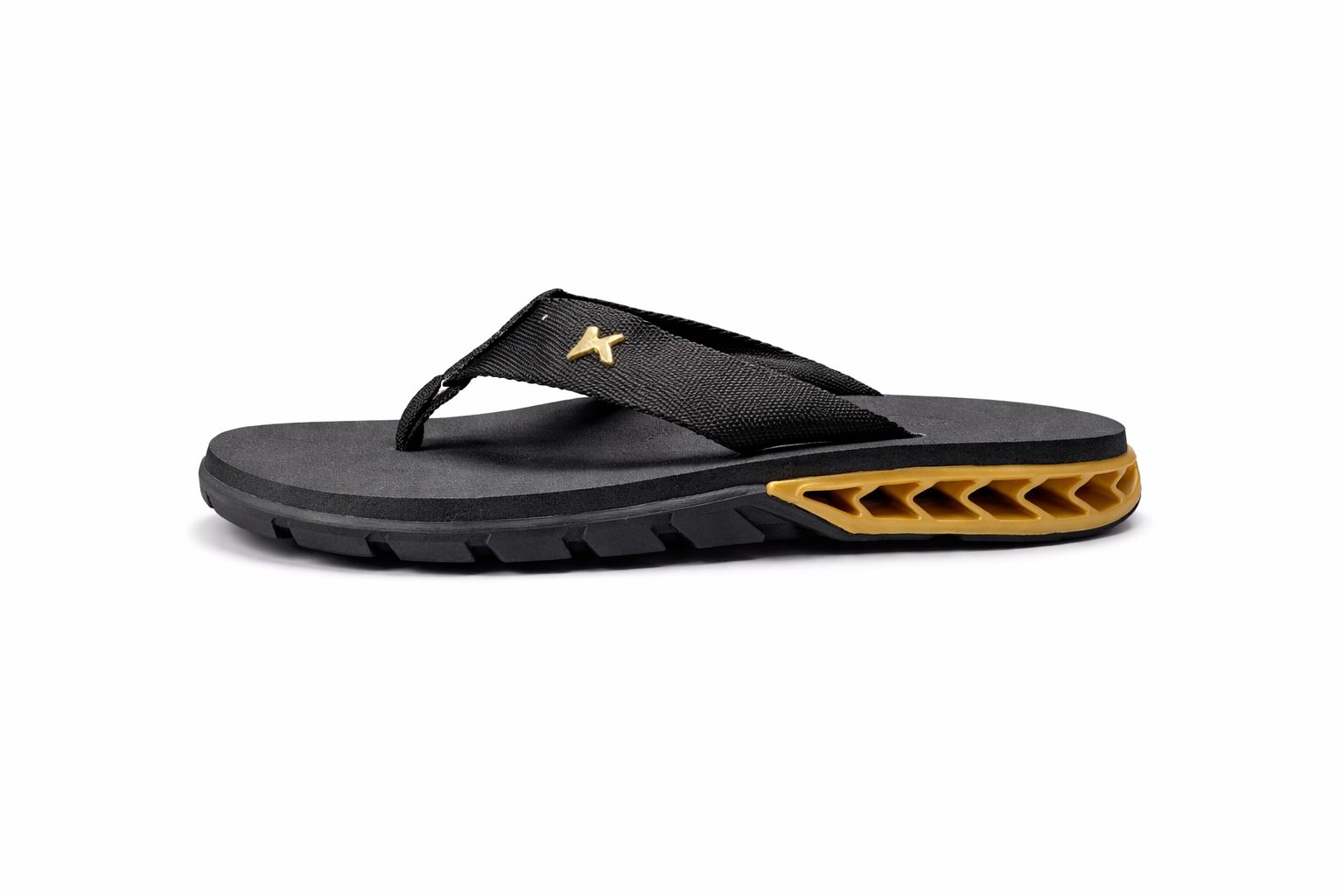 Chinelo Sandália Kenner Preto / Dourado