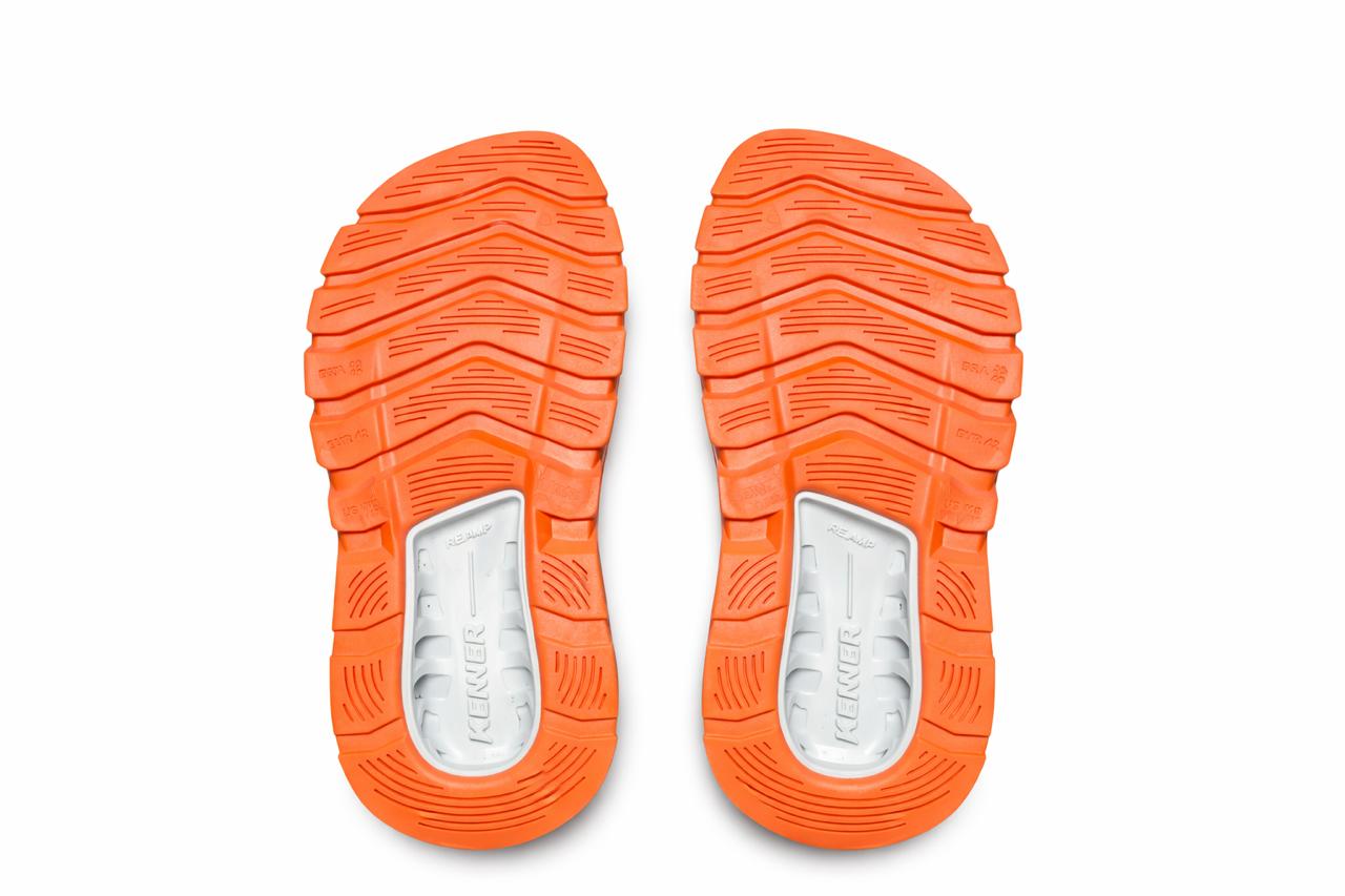 Chinelo Sandália Kenner Preto / Laranja / Branco 