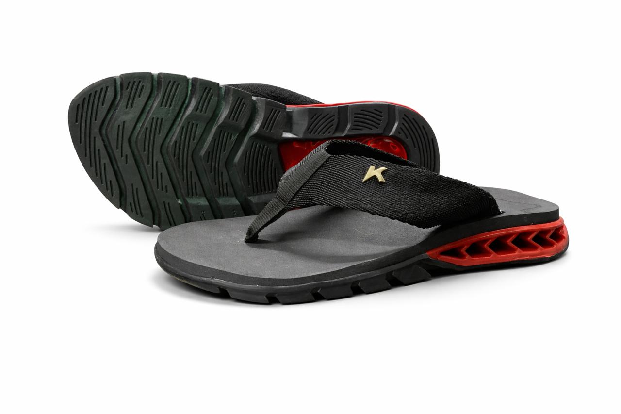 Chinelo Sandália Kenner Preto / Vermelho