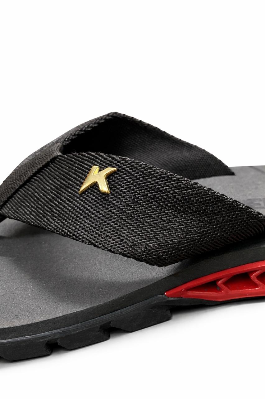 Chinelo Sandália Kenner Preto / Vermelho