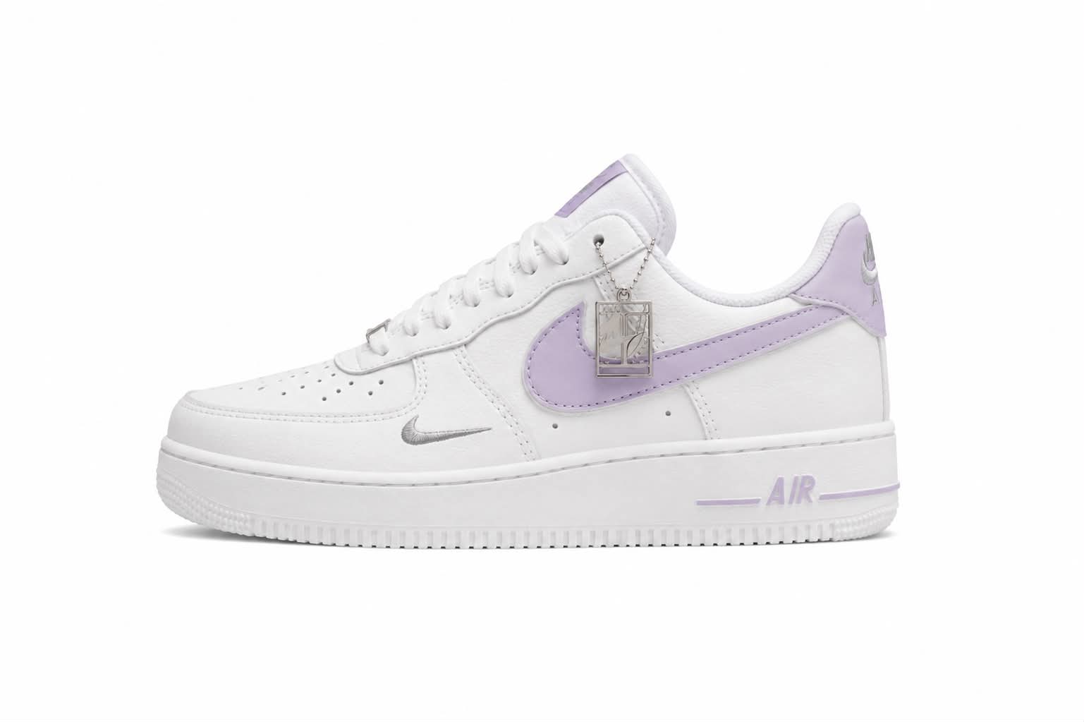 Nike Air Force Cordinha Branco Lilas