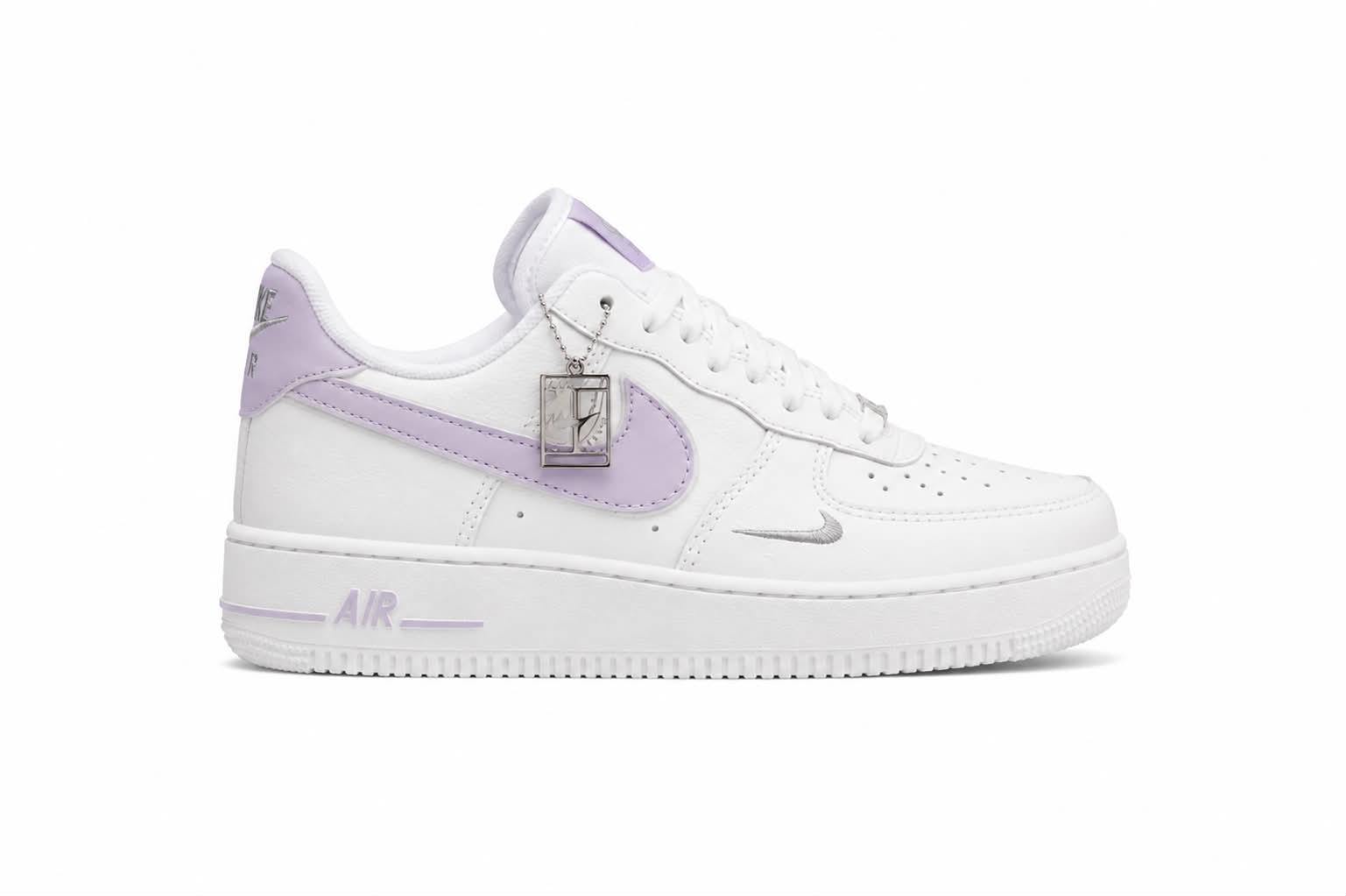 Nike Air Force Cordinha Branco Lilas