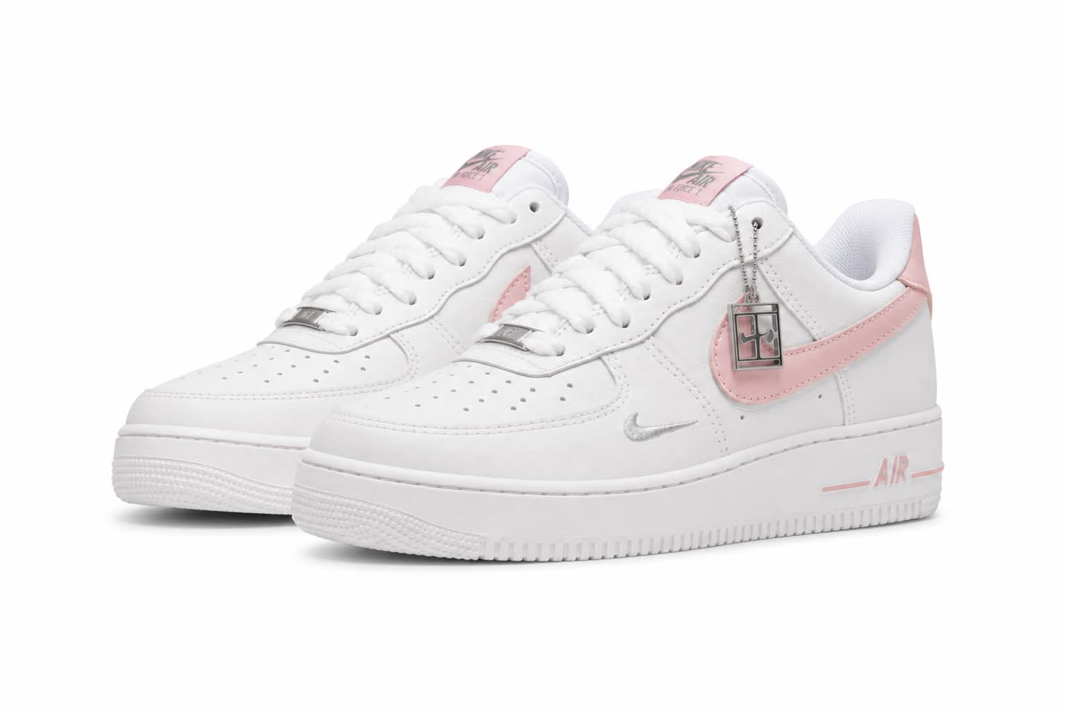 Nike Air Force Cordinha Branco Rosa