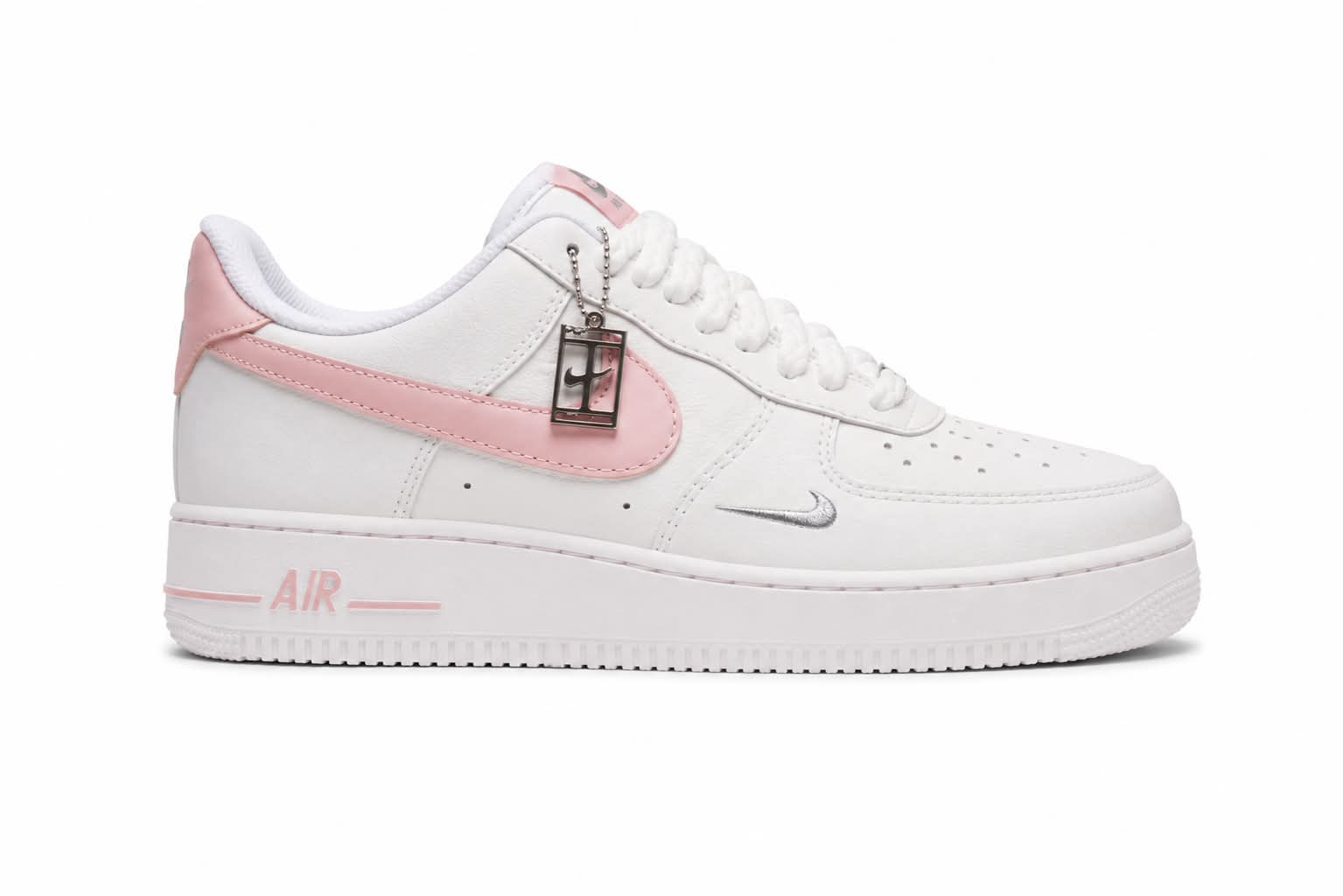 Nike Air Force Cordinha Branco Rosa