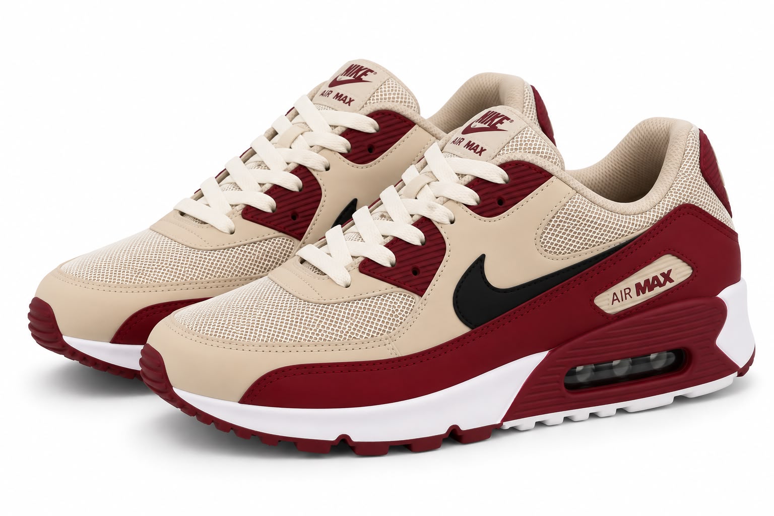 Nike Air Max 90 Bege Bordo