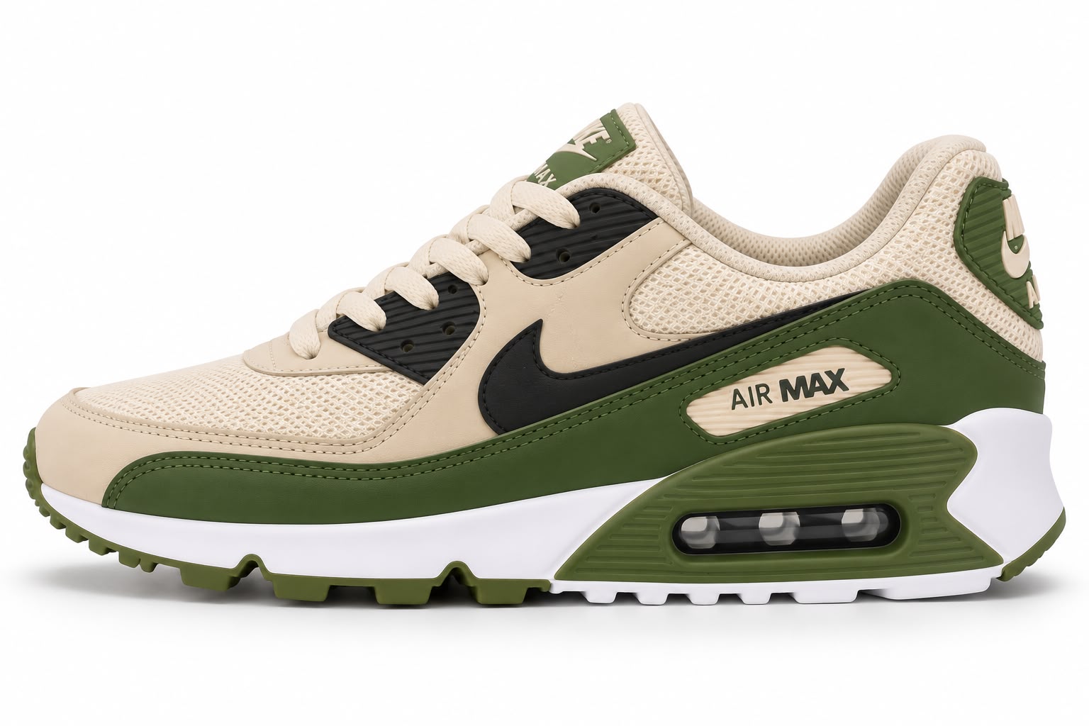 Nike Air Max 90 Bege Verde Musgo