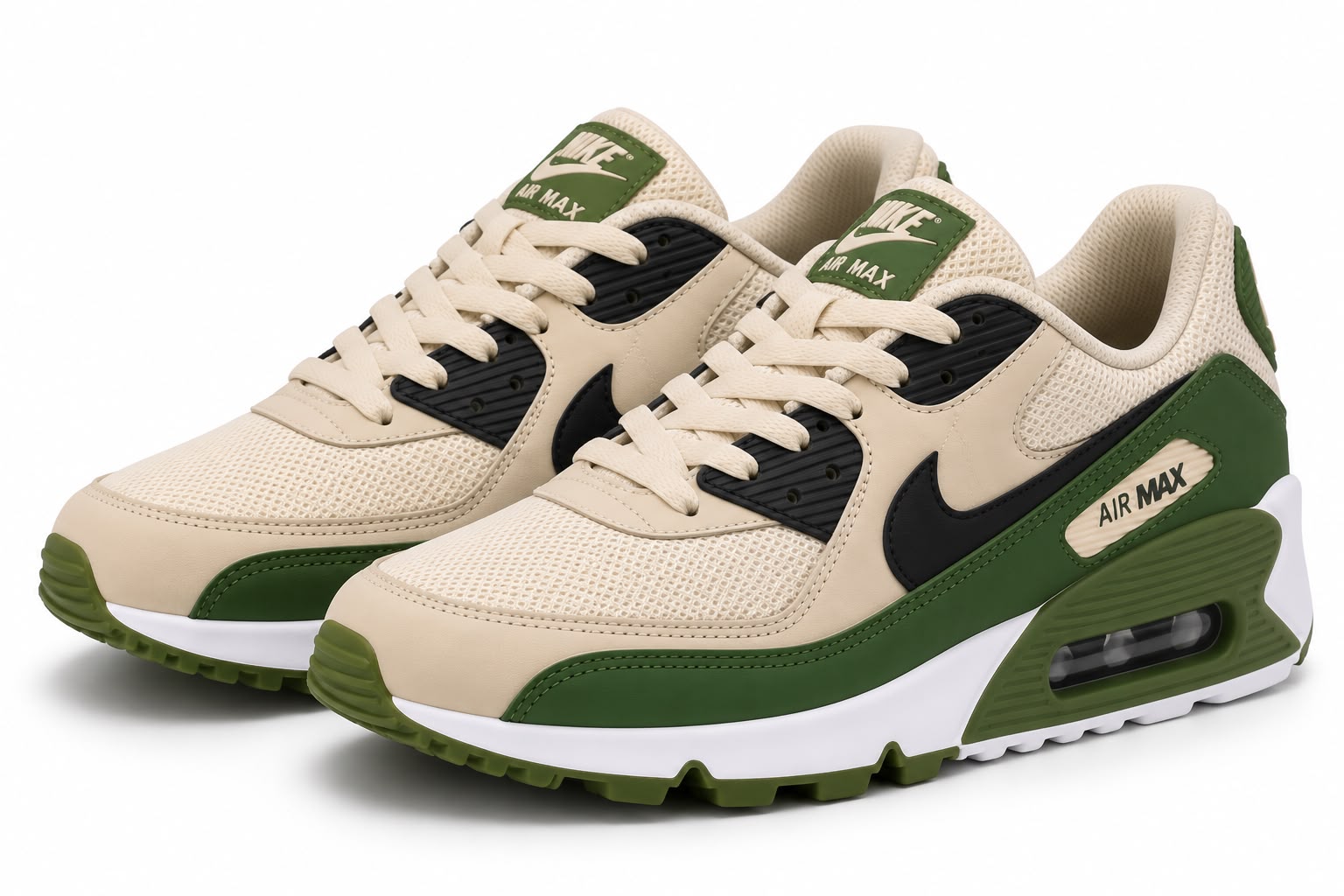 Nike Air Max 90 Bege Verde Musgo