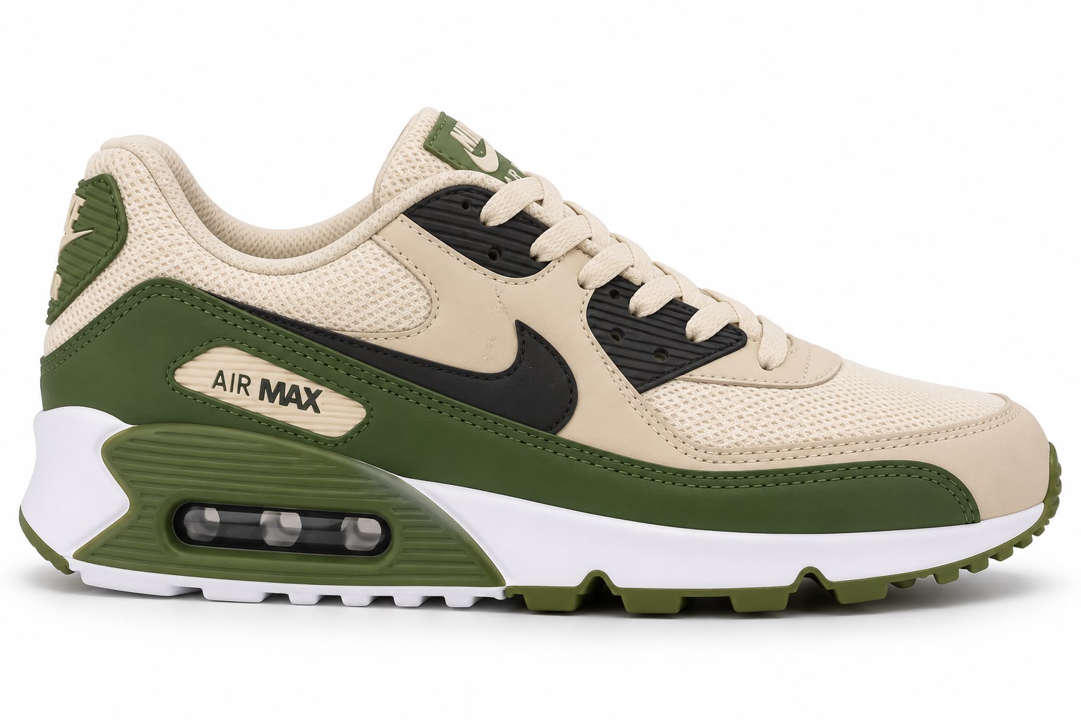 Nike Air Max 90 Bege Verde Musgo