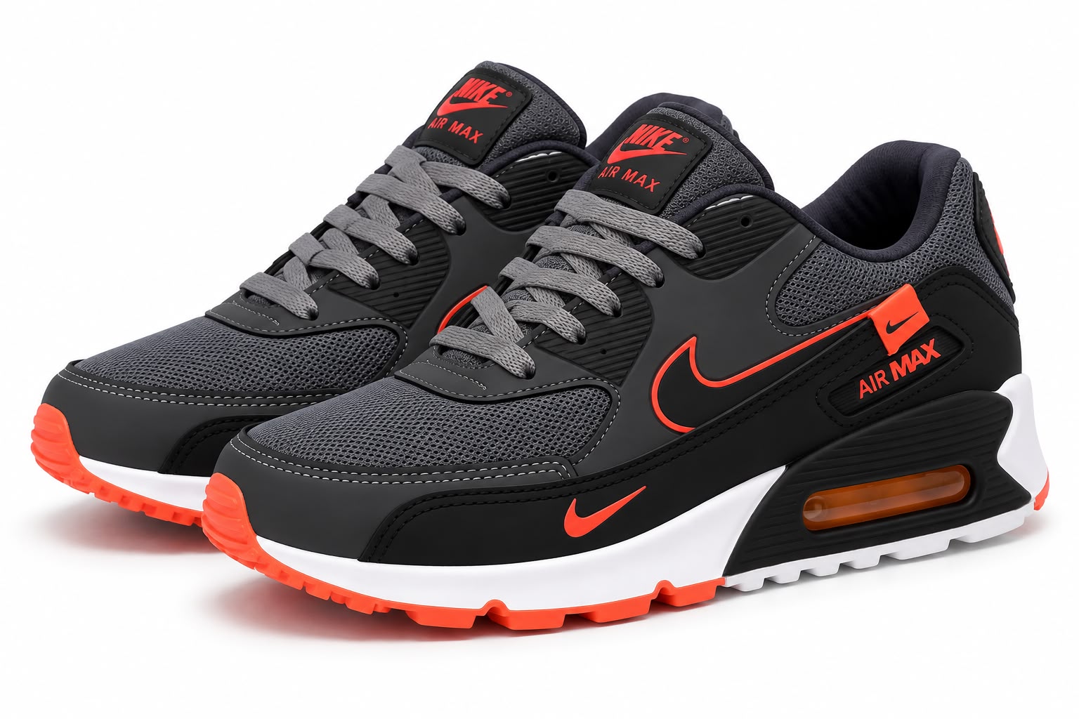 Nike Air Max 90 Grafite Laranja Plus