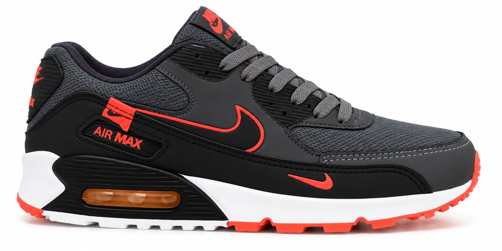 Nike Air Max 90 Grafite Laranja Plus