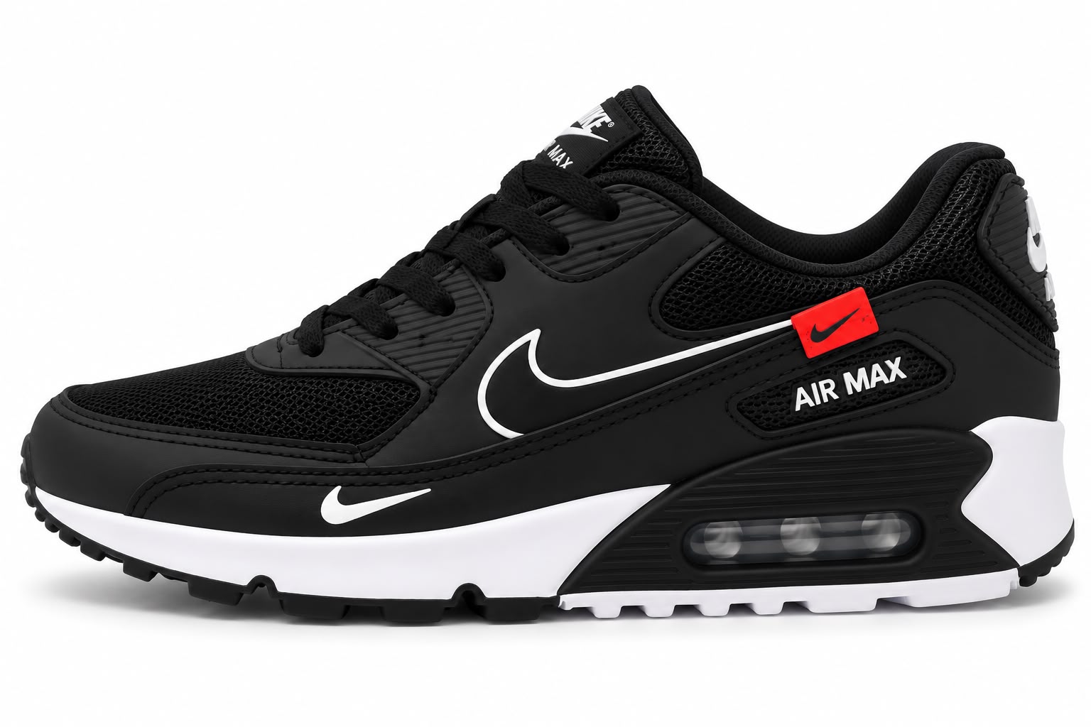 Nike Air Max 90 Preto Branco Plus