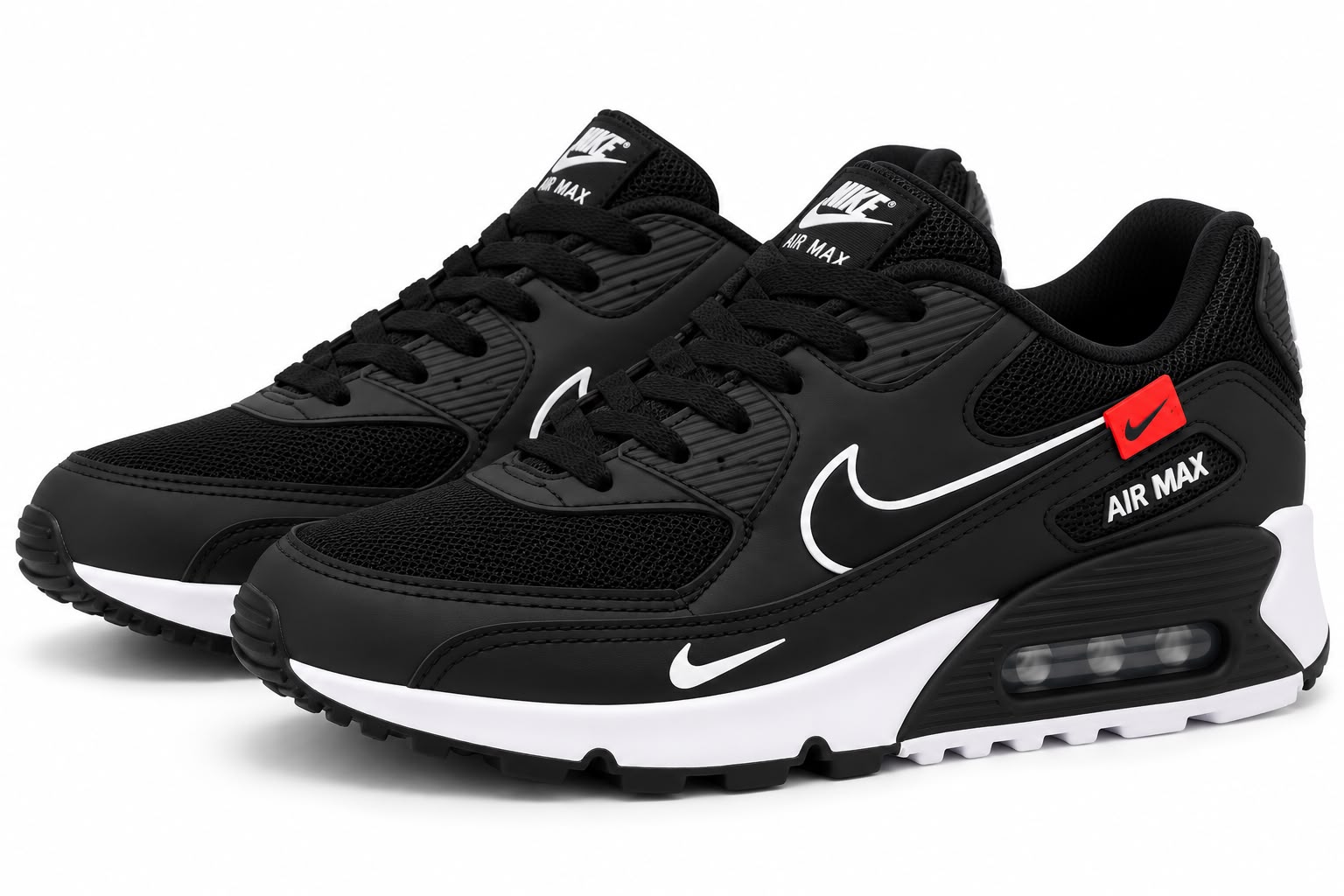 Nike Air Max 90 Preto Branco Plus