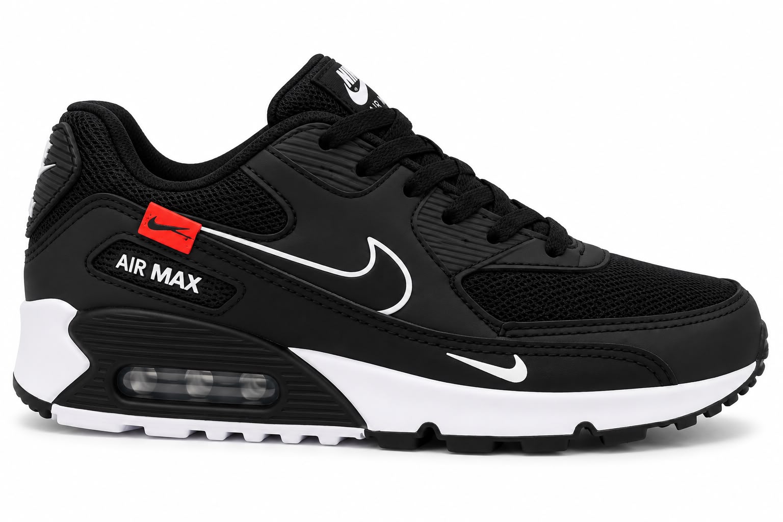 Nike Air Max 90 Preto Branco Plus