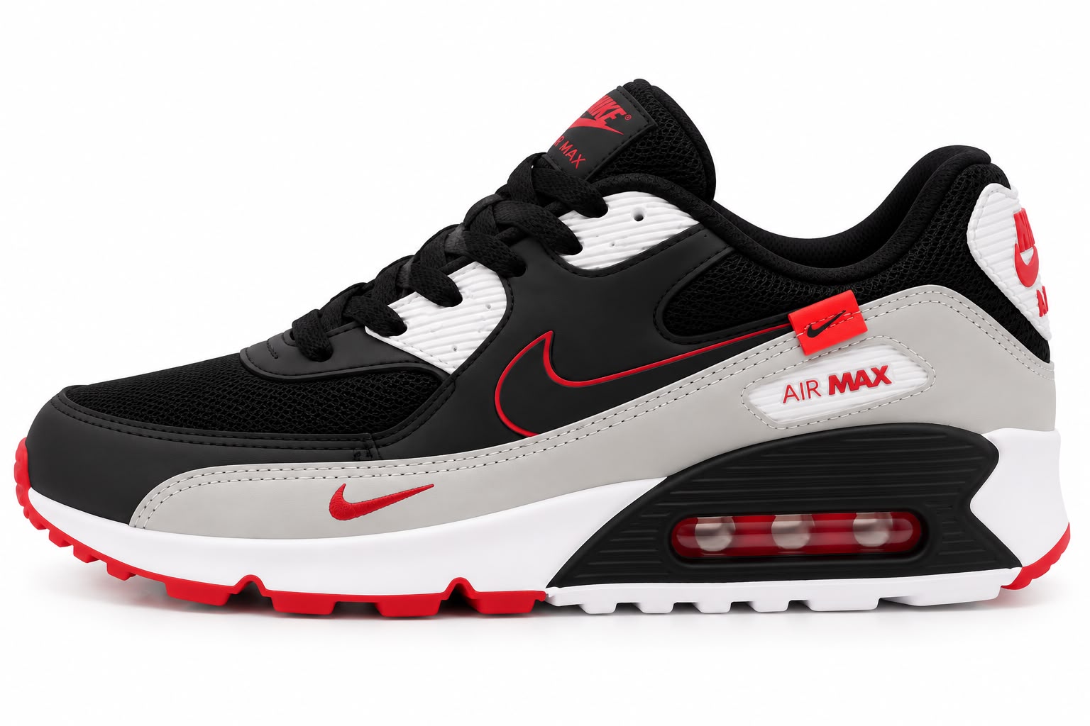 Nike Air Max 90 Preto Cinza Laranja Plus