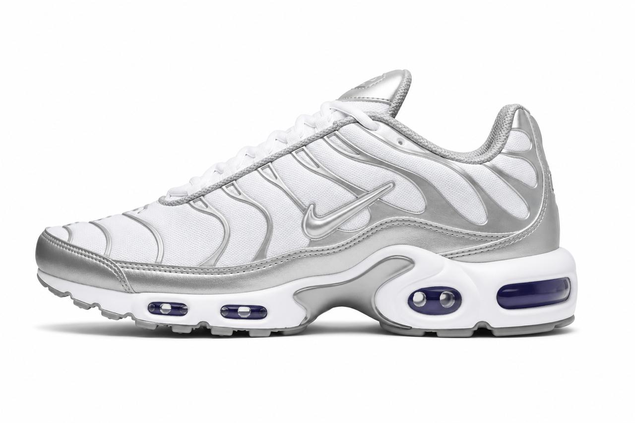 Nike TN Refletivo Branco Prata Chrome