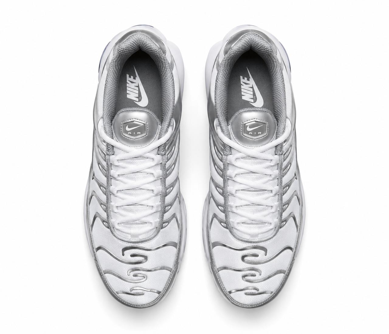 Nike TN Refletivo Branco Prata Chrome