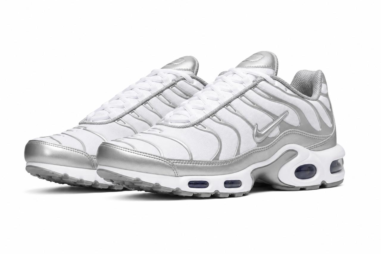 Nike TN Refletivo Branco Prata Chrome