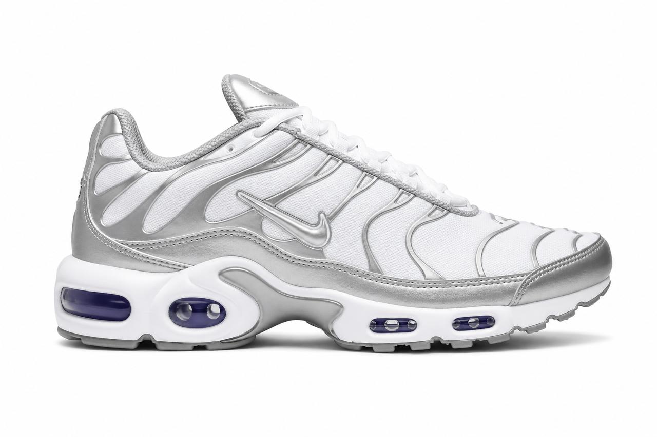 Nike TN Refletivo Branco Prata Chrome