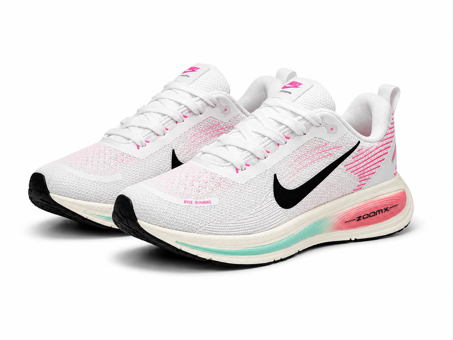Nike Zoomx Branco Azul e Rosa